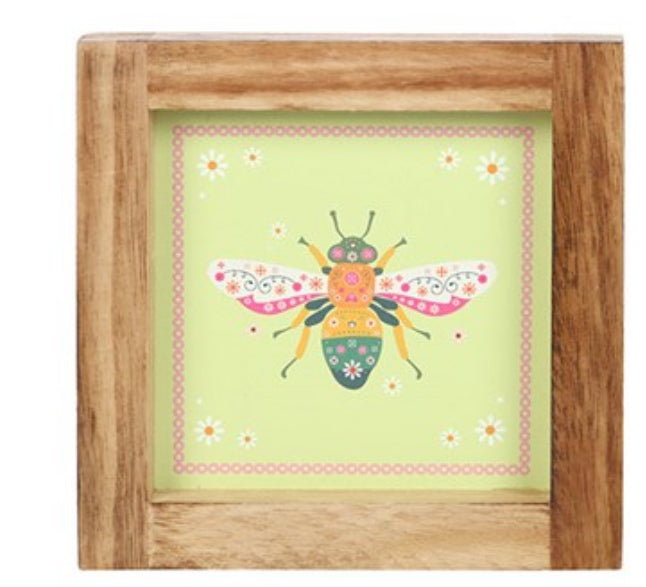 Floral Bug Picture Wooden Frames