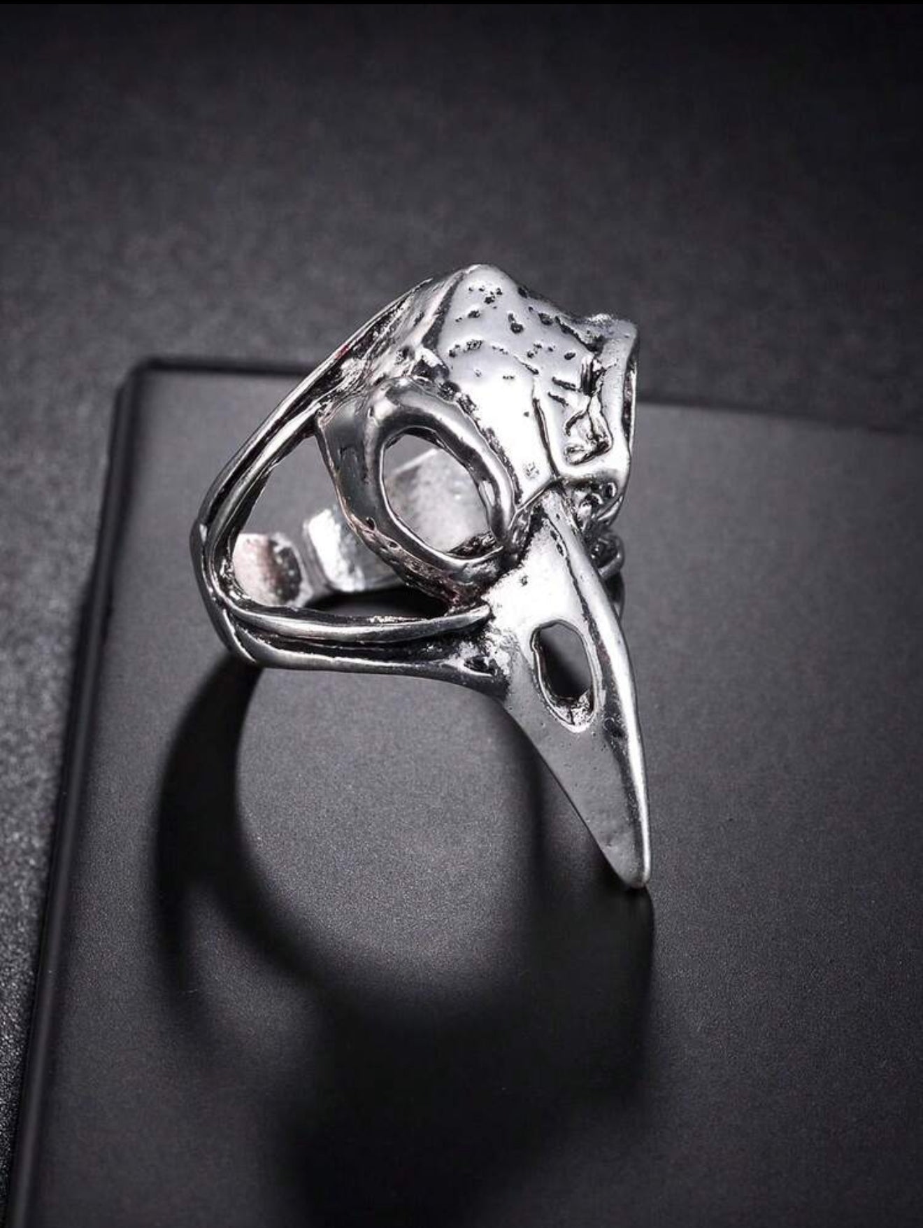 Corvid Ring Antique Silver