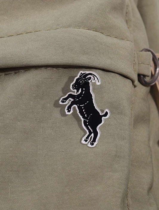 Black Goat Pin Badge