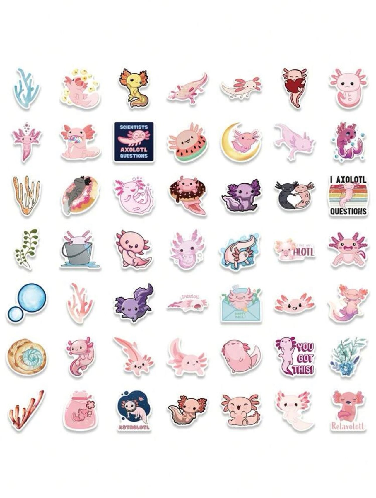 Axolotl Waterproof Sticker