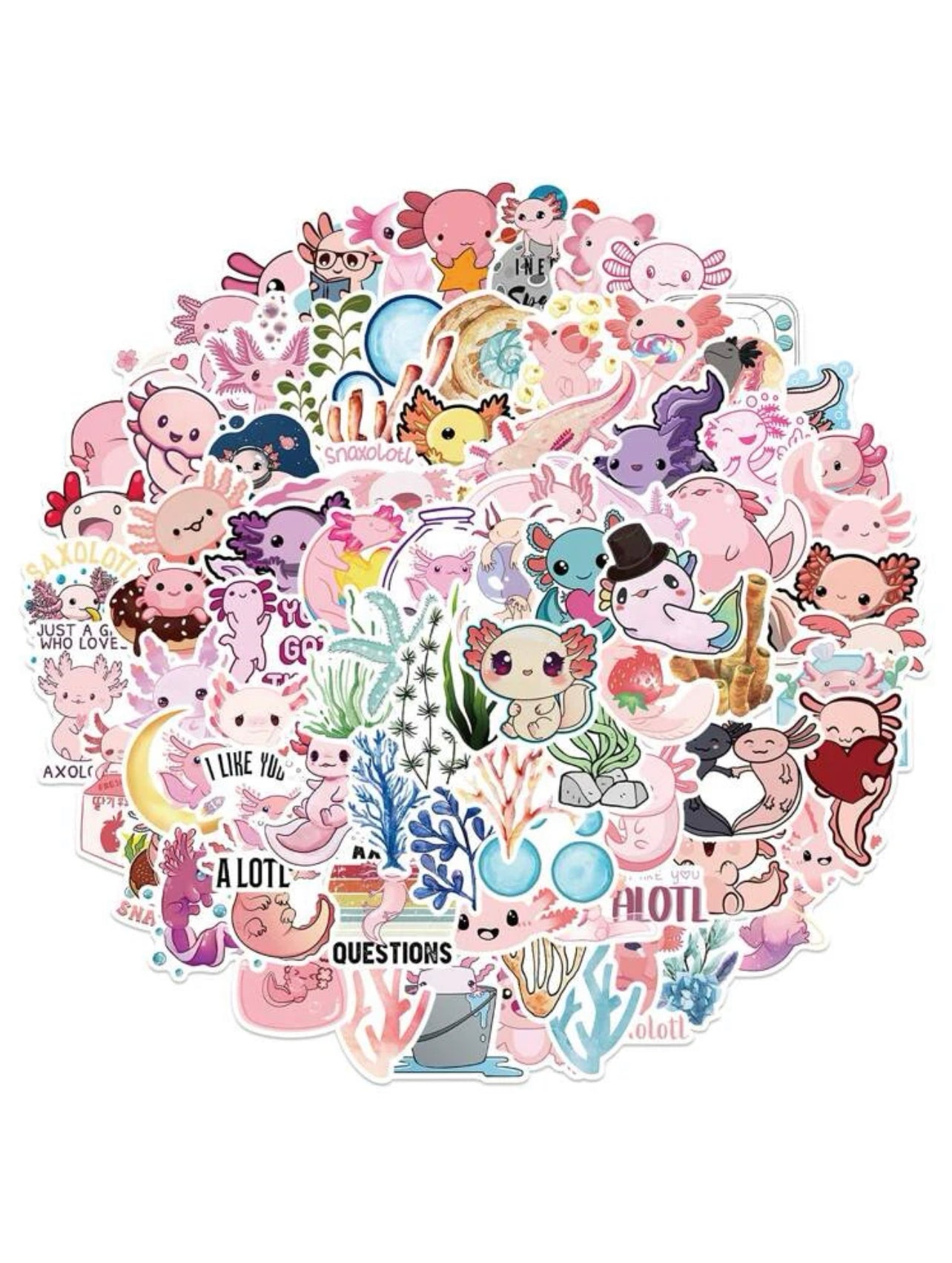 Axolotl Waterproof Sticker